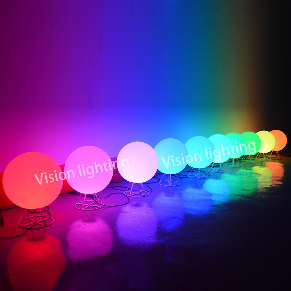 3D IP65 decoración de Navidad uso al aire libre paisaje de alta calidad led programable TTL RGB bola cadena de luz