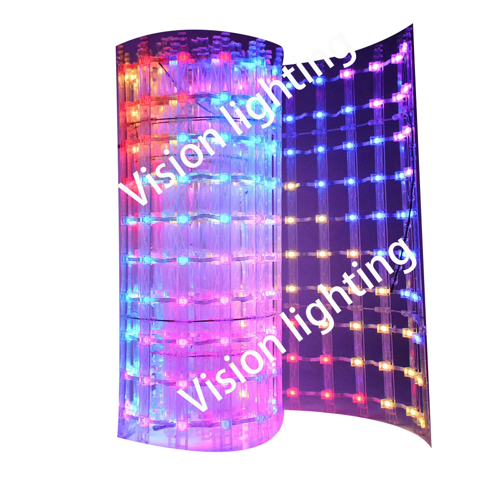 Luz de pantalla de cuadrícula LED RGB de píxel completa para decoración navideña