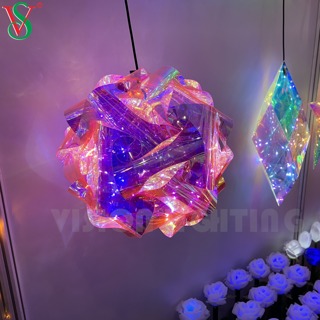 Luces colgantes de hadas brillantes de estrellas de PVC LED para decoración colgante al aire libre