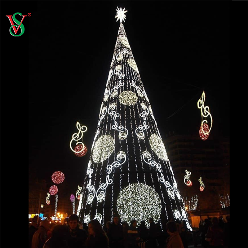 Luz grande del árbol del cono de la Navidad del LED 3D para la decoración del centro comercial
