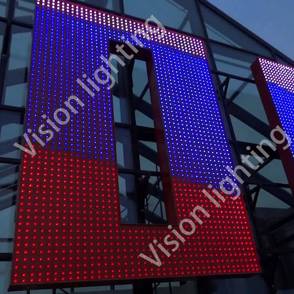 Luces llevadas al aire libre de la malla de la pared de la rejilla de los pixeles del RGB WS2811 de la pantalla de visualización de la publicidad