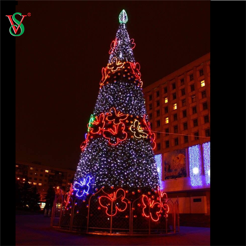 Luz grande del árbol del cono de la Navidad del LED 3D para la decoración del centro comercial