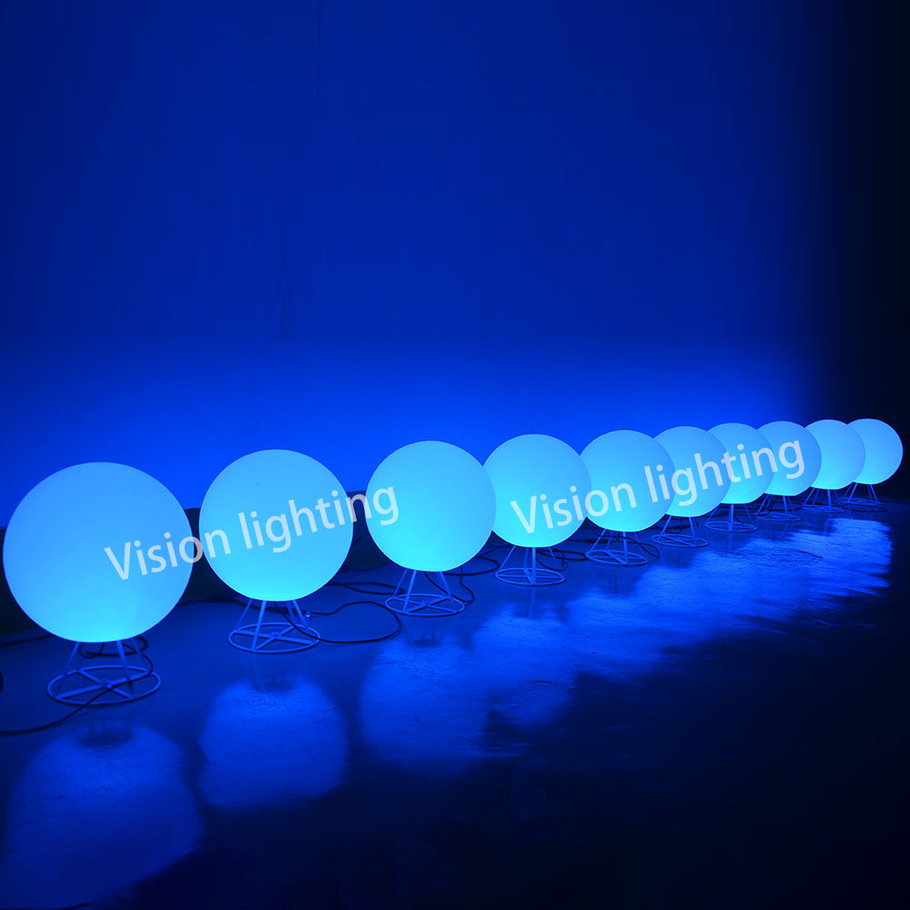 3D IP65 decoración de Navidad uso al aire libre paisaje de alta calidad led programable TTL RGB bola cadena de luz