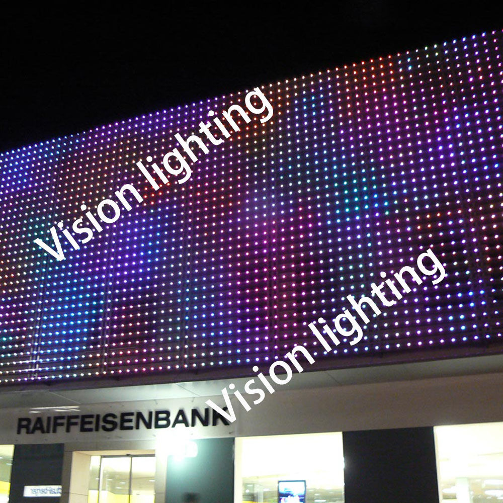 Luces llevadas al aire libre de la malla de la pared de la rejilla de los pixeles del RGB WS2811 de la pantalla de visualización de la publicidad