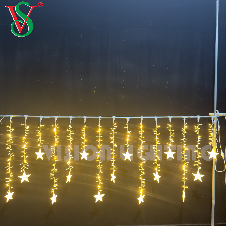 Luz de decoración navideña conectable Iluminación de hadas LED LED de goteo de carámbano para adornos navideños
