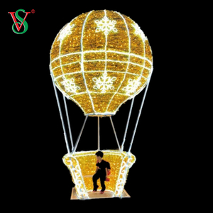 Decoración especial de Navidad LED 3D Luz de motivo de globo de aire caliente