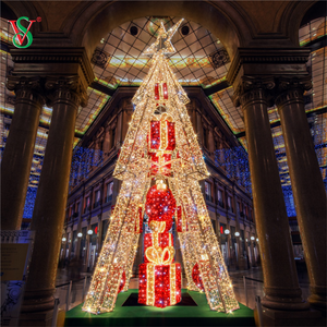 Luz grande del árbol del cono de la Navidad del LED 3D para la decoración del centro comercial