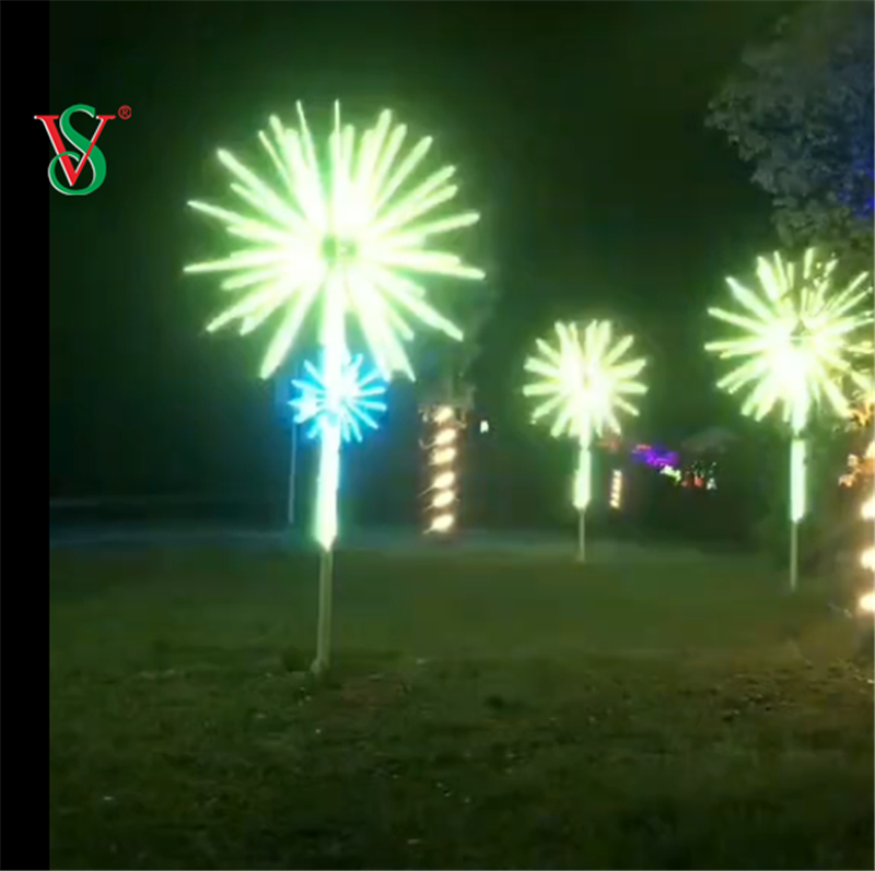 Luces de árbol de fuegos artificiales LED a todo color RGB para decoración de vacaciones de Navidad al aire libre