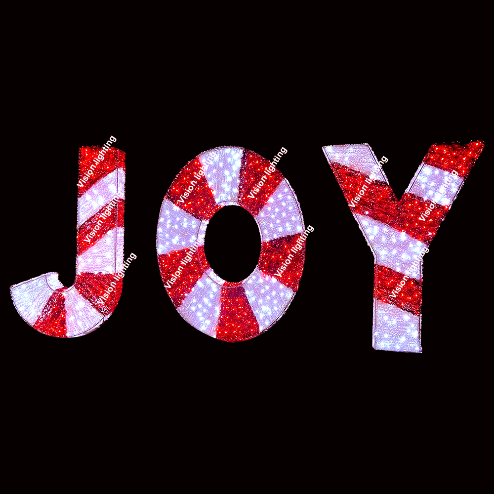 Decoración exterior Paisaje IP65 Escultura 3D de alta calidad led Navidad vacaciones motivo letra luz