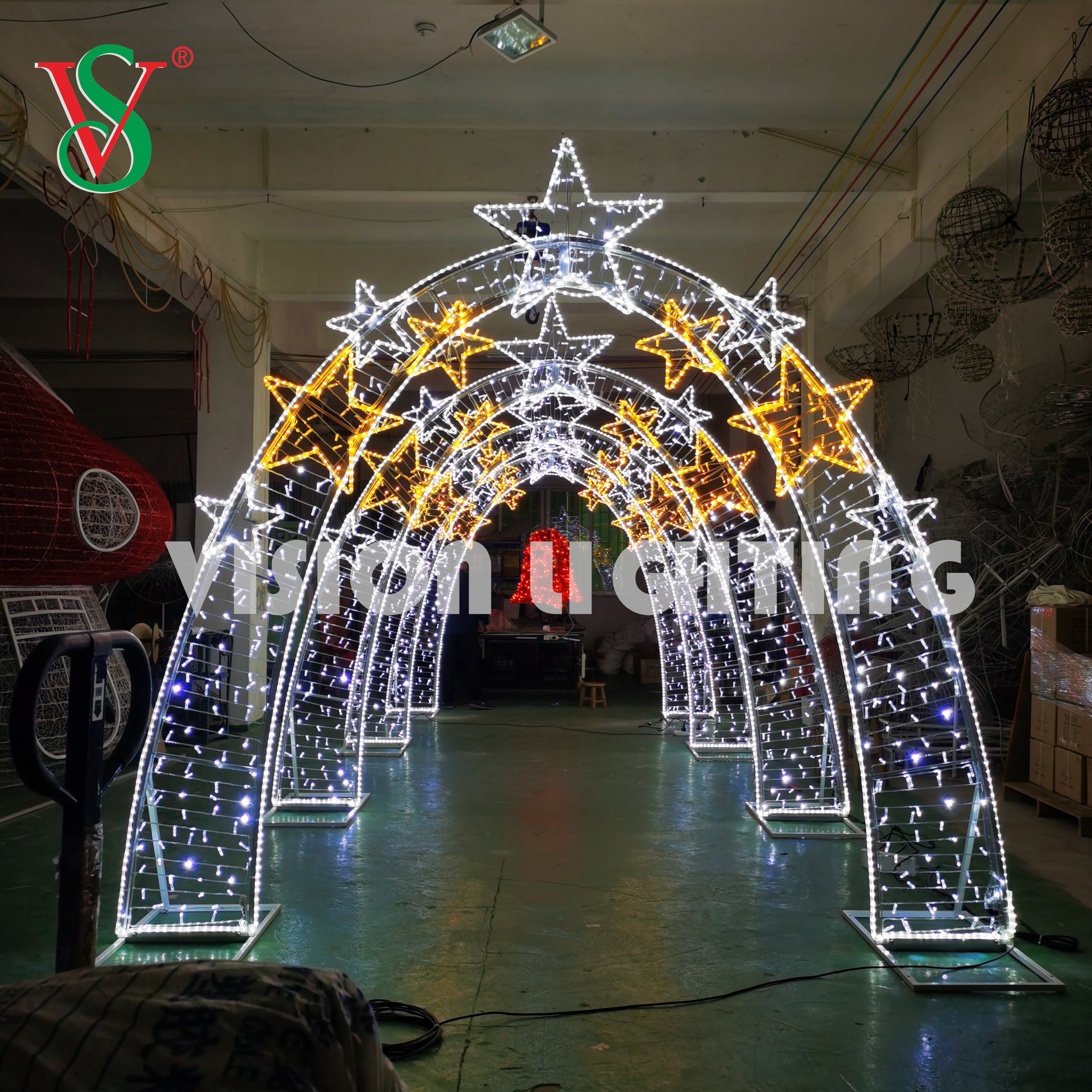 Arcos gigantes al aire libre Arco romántico 3D Motif Light para la decoración del día de San Valentín