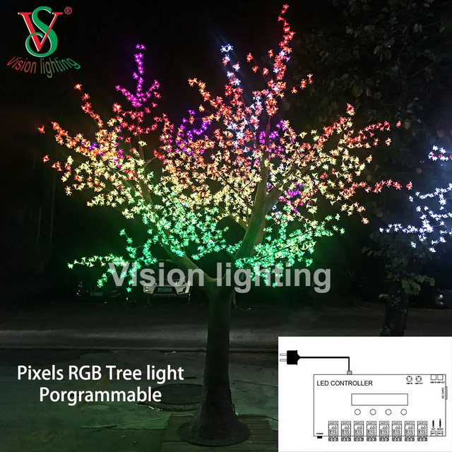 Luz de árbol de flores de cerezo LED de LED al aire libre - IP65 Iluminación decorativa impermeable para parques de jardín y exhibición de eventos