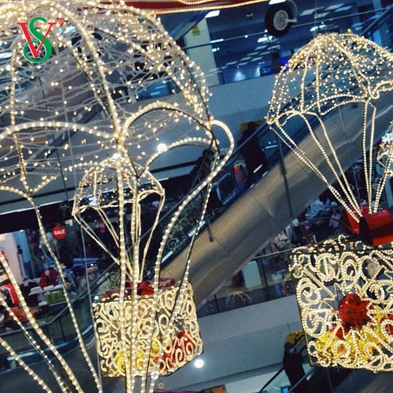 Decoración especial de Navidad LED 3D Luz de motivo de globo de aire caliente