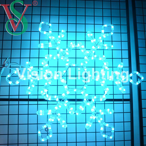 Pixel exterior Escultura 2D led Paisaje decoración programable copo de nieve Navidad RGB motivo luz