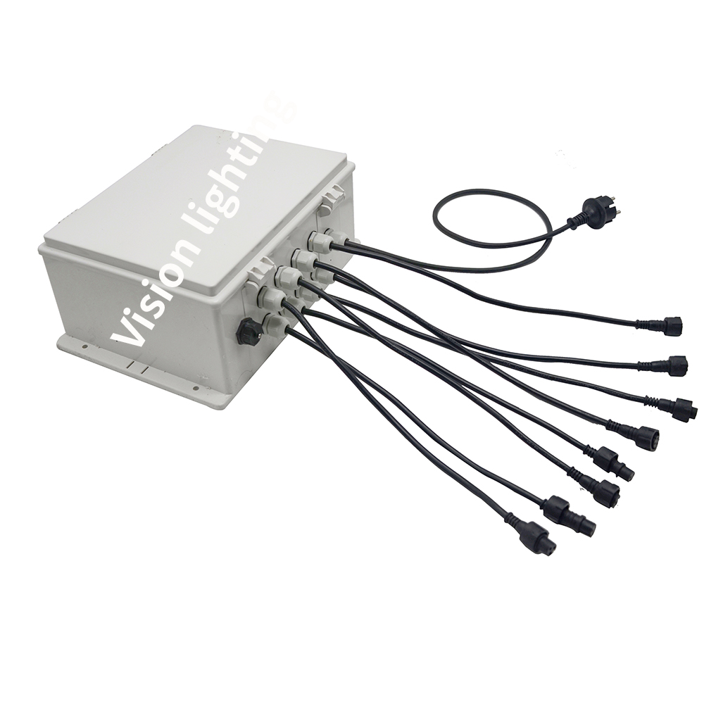 Decoración exterior programable IP65 impermeable de alta calidad led DMX 512 RGB Cadena de luces navideñas