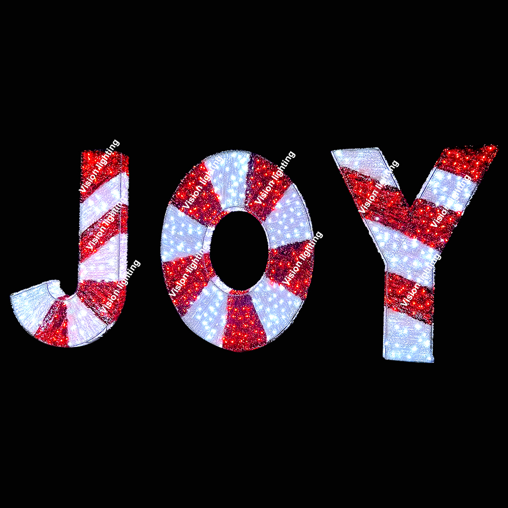 Decoración exterior Paisaje IP65 Escultura 3D de alta calidad led Navidad vacaciones motivo letra luz