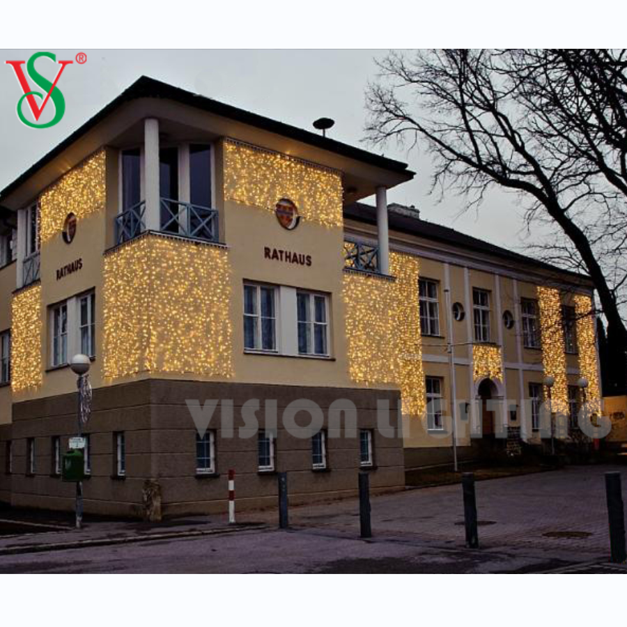 Luces de cuerda de cortina de hadas LED - Iluminación decorativa interior y exterior para eventos y vacaciones