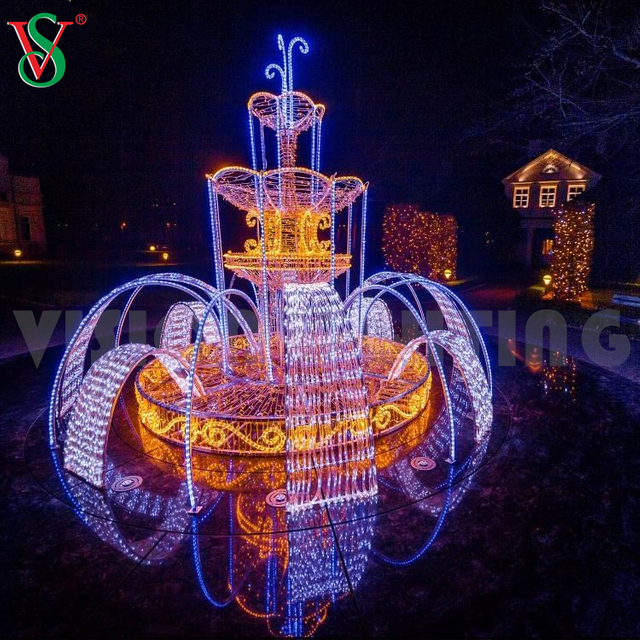 Escultura de motivos de la fuente de luz LED 3D para decoraciones de paisajes al aire libre