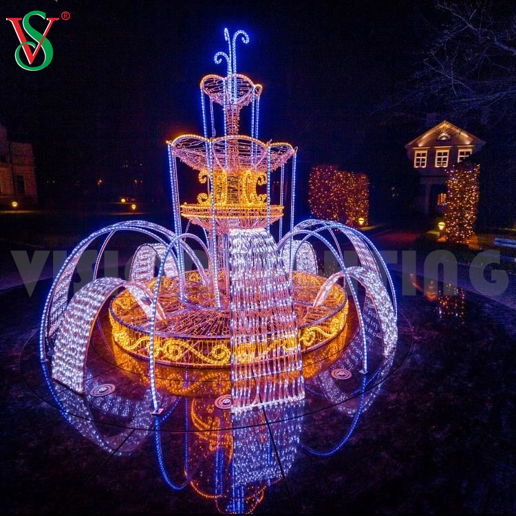 Escultura de motivos de la fuente de luz LED 3D para decoraciones de paisajes al aire libre