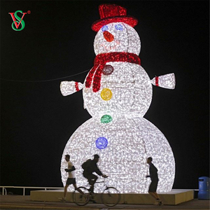 Gran muñeco de nieve LED 3D para decoración navideña al aire libre