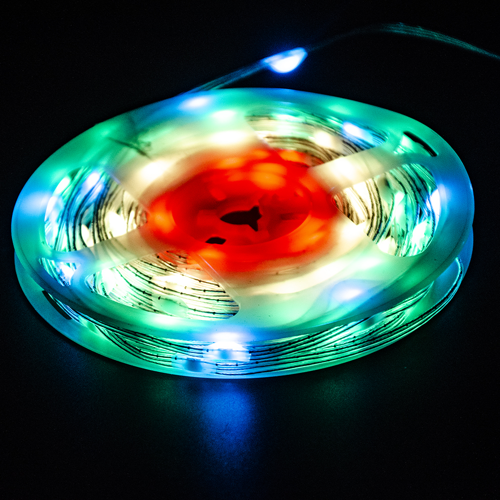 Panel remoto y control de aplicación, enchufe USB, decoración de árbol de Navidad, tira inteligente de luces LED RGB