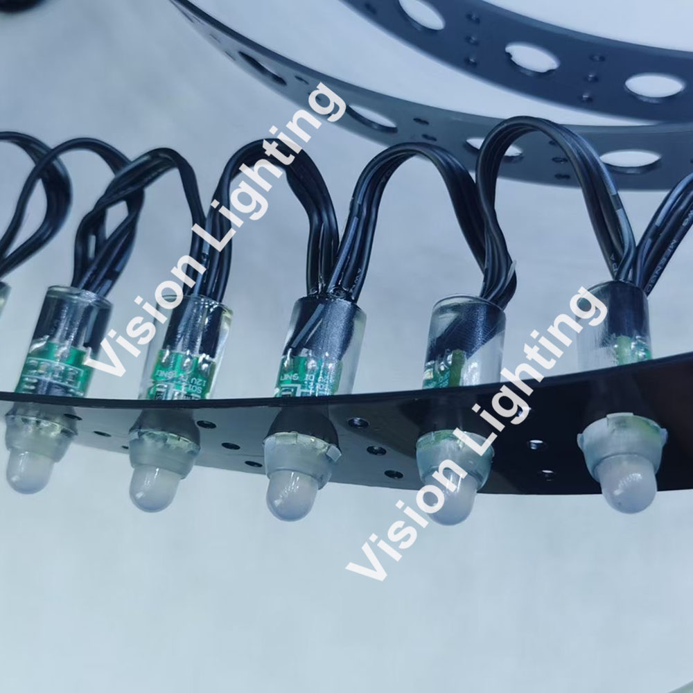 Decoración navideña WS2811 Módulo led programable píxeles decorativos RGB cadena de luz para uso en exteriores