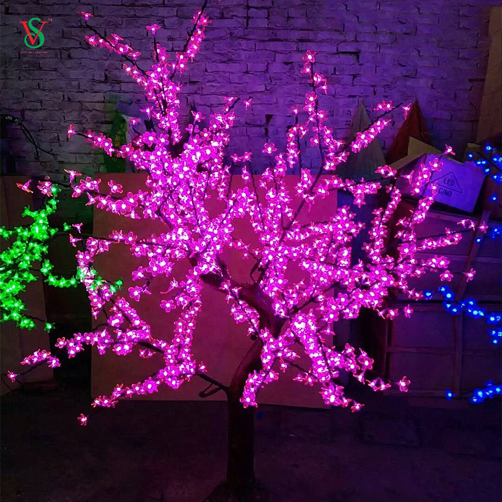 Luz artificial gigante al aire libre del árbol de la flor de cerezo para la decoración del paisaje del día de fiesta