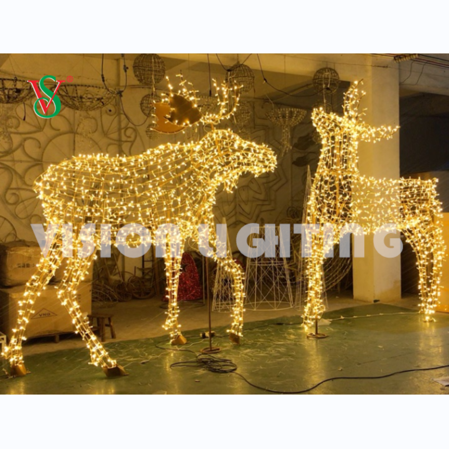 Centro comercial navideño decoración al aire libre LED Motif luces