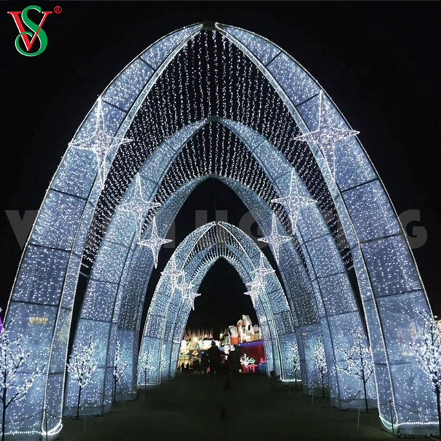 Entrada LED Archway Iluminación Túnel animado Arch Decoración de Navidad Motif Luz