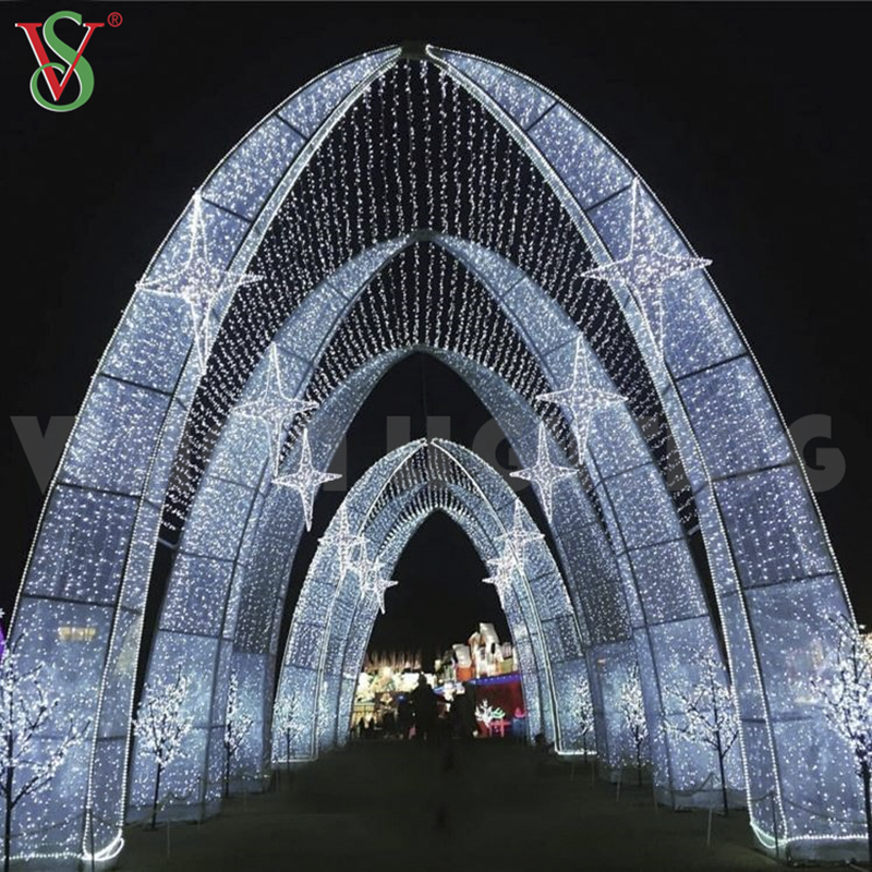 Entrada LED Archway Iluminación Túnel animado Arch Decoración de Navidad Motif Luz