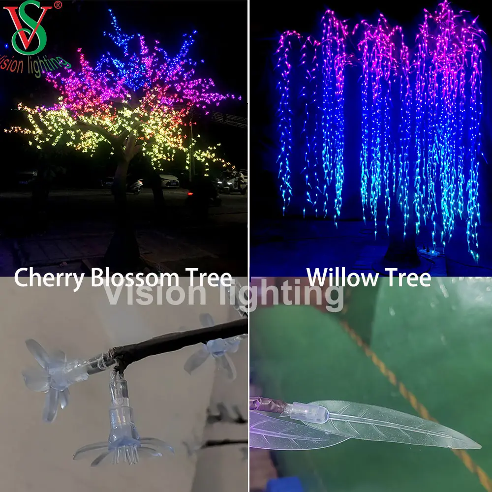 Luz de árbol de flores de cerezo LED de LED al aire libre - IP65 Iluminación decorativa impermeable para parques de jardín y exhibición de eventos