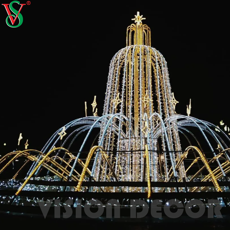 Escultura de motivos de la fuente de luz LED 3D para decoraciones de paisajes al aire libre