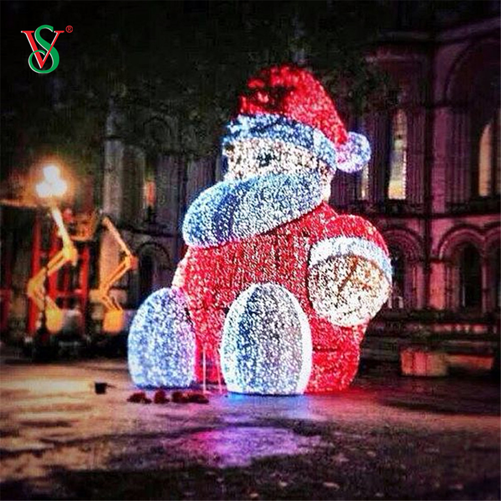 Luces de motivo de esquí 3d al aire libre para las vacaciones de Navidad