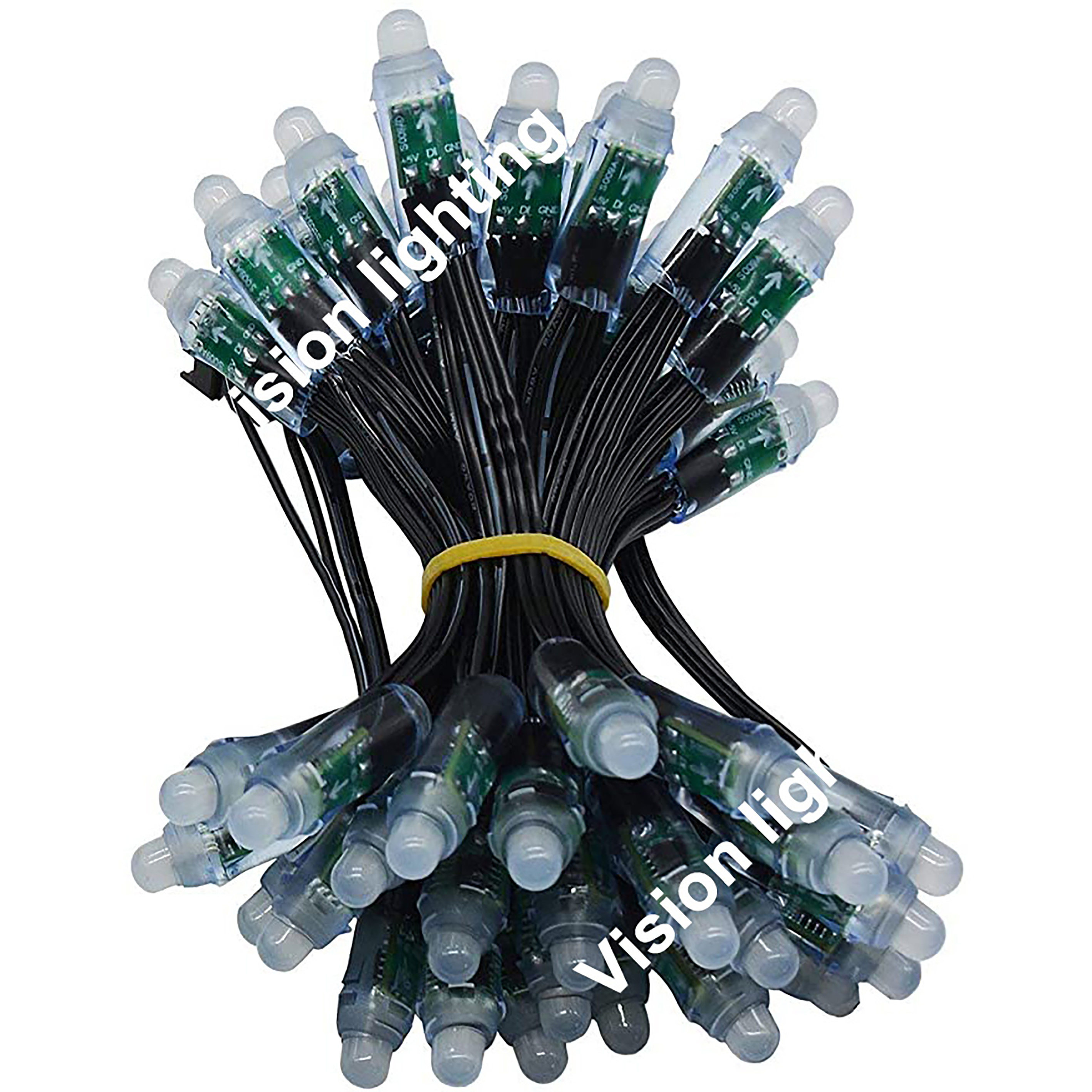 Decoración navideña WS2811 Módulo led programable píxeles decorativos RGB cadena de luz para uso en exteriores