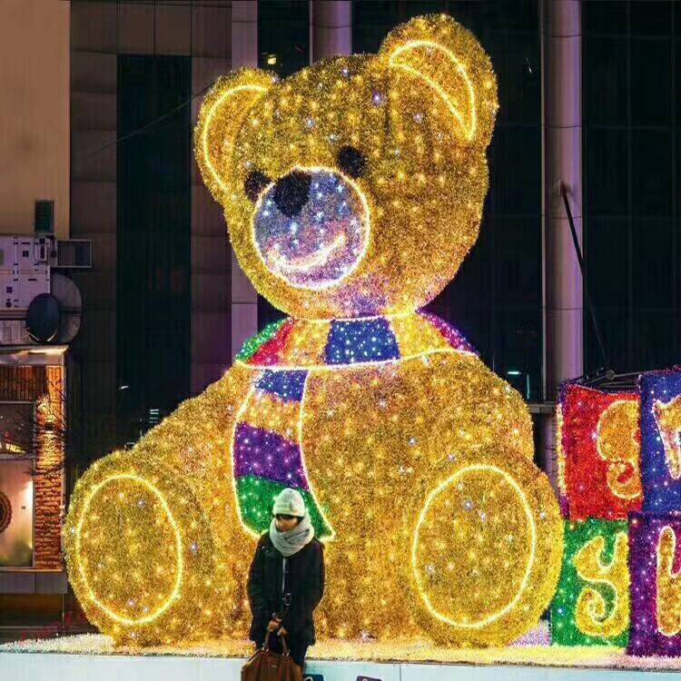 LED Bear Light Giant 3d Teddy Bear Bear Lights para decoración navideña al aire libre