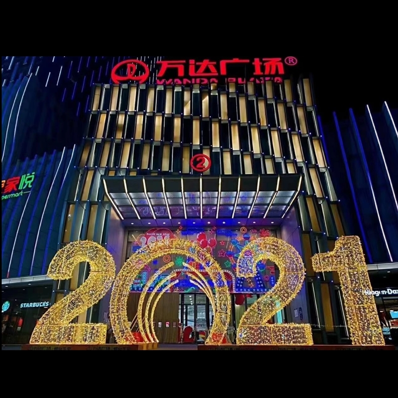 Luz con motivo de año 3D