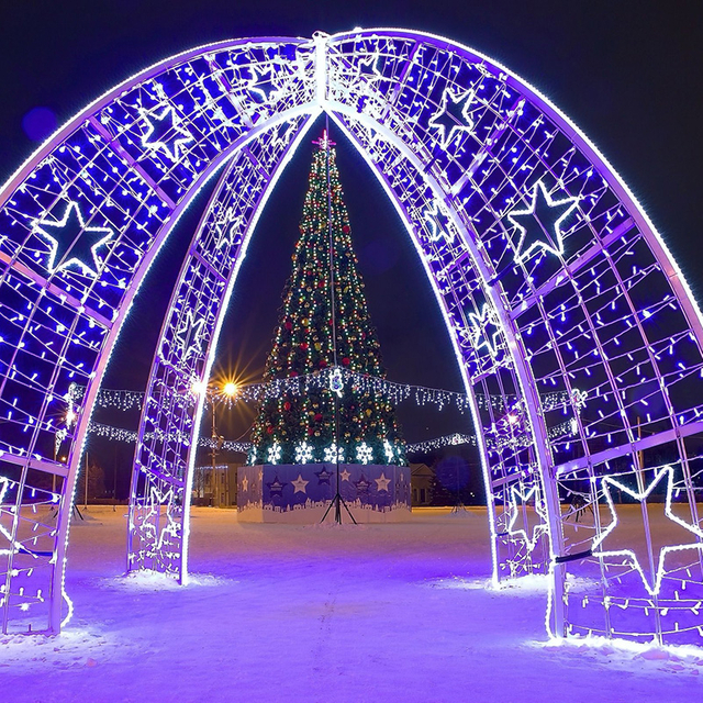 Luz con motivo de arco 3D