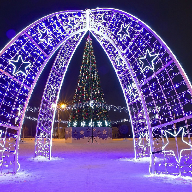 Luz con motivo de arco 3D