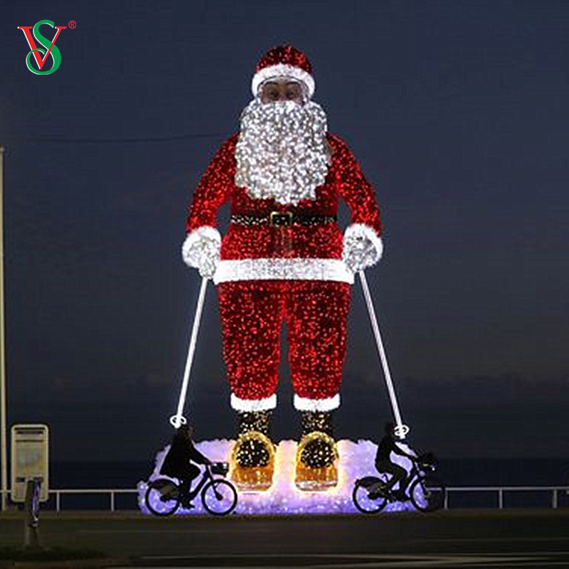Luces de motivo de esquí 3d al aire libre para las vacaciones de Navidad