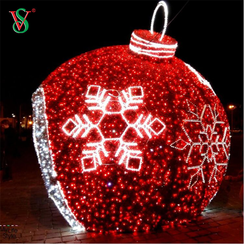 Esfera iluminada grande al aire libre 3D Led Ball Motif Decoración de Navidad Luz para decoración de vacaciones