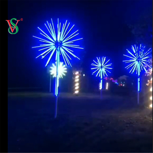 los 2.5M 3M al aire libre llevó la luz del adorno del árbol de los fuegos artificiales de la decoración 12V RGB de la Navidad para la calle