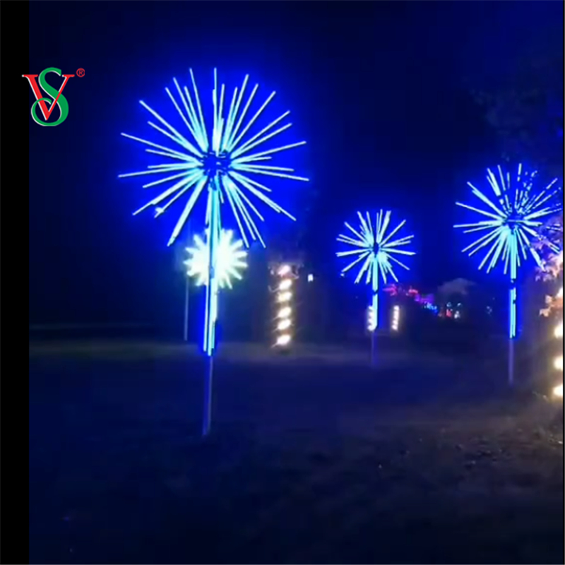 Luces de árbol de fuegos artificiales LED a todo color RGB para decoración de vacaciones de Navidad al aire libre