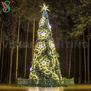 Luces de cadena con motivos de decoración al aire libre de árbol de cono de Navidad LED para calle, plaza y centro comercial