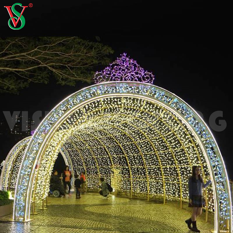 NaviDad Luces Túnel brillante al aire libre LED Illuminación de decoración de motivos Illuminados para exhibición de Navidad