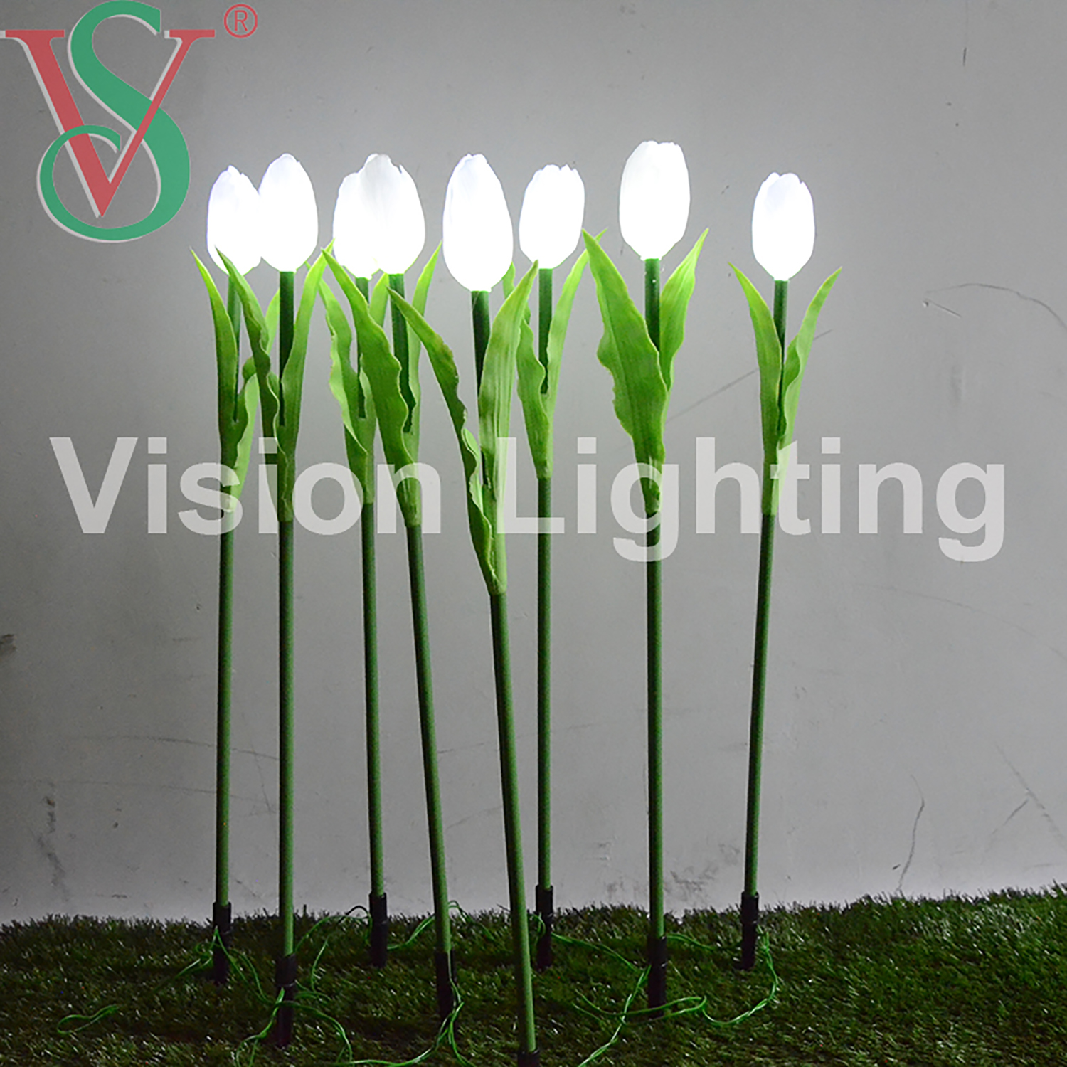 IP65 Paisaje uso Navidad decorativo de alta calidad led inserto artificial tulipán flor luz