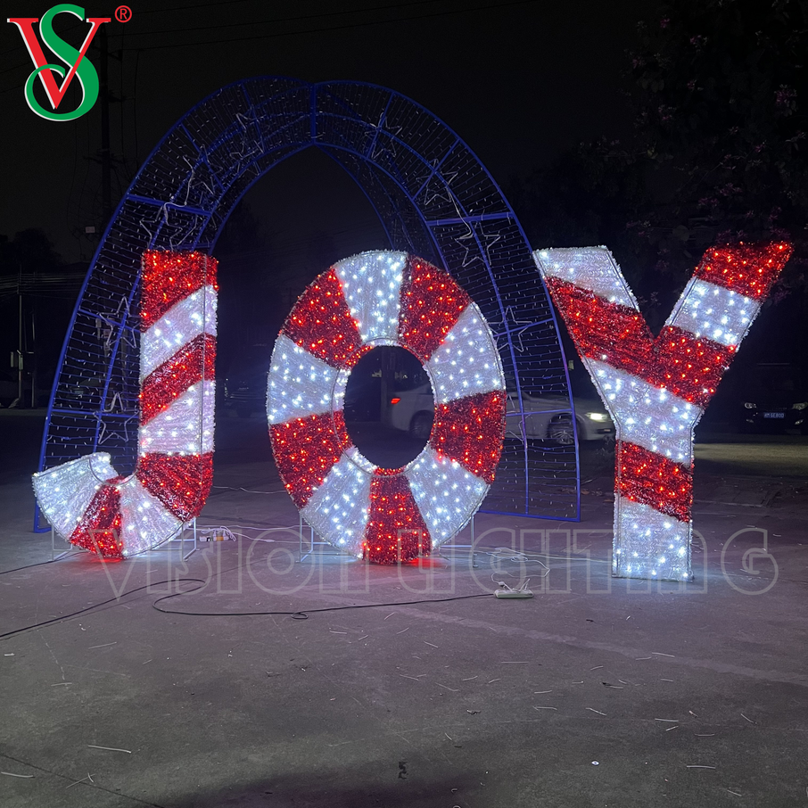 Decoración de esculturas de letras personalizadas RGB Luces de personaje para decoración al aire libre