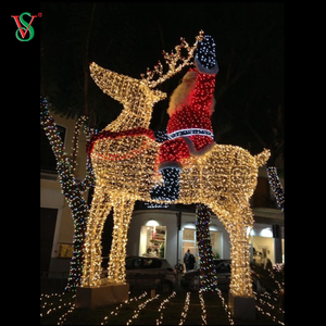 Luz grande al aire libre de la escultura del reno 3D para la decoración de la Navidad