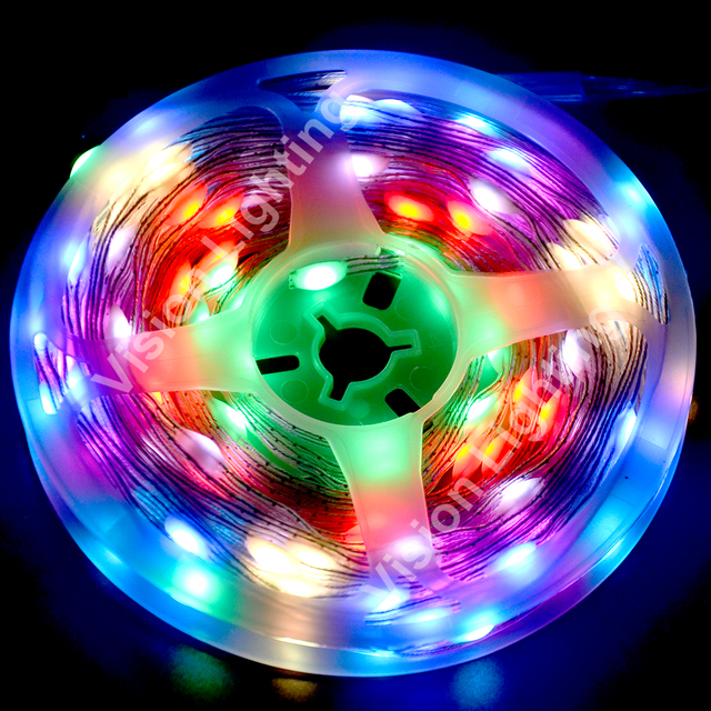 Uso de vacaciones control remoto enchufe USB guirnalda de hadas decoración del árbol de Navidad led RGB tira inteligente luces de cadena