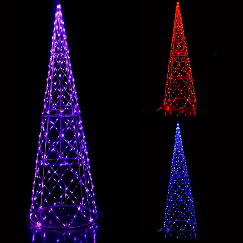 Paisaje personalizado motivo Navidad decoración al aire libre DMX512 píxeles programables RGB árbol de luz