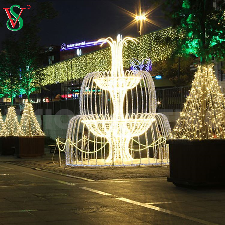 Escultura de motivos de la fuente de luz LED 3D para decoraciones de paisajes al aire libre