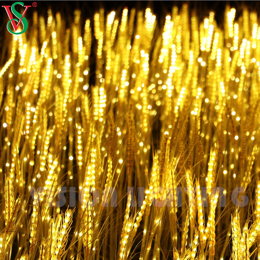Luz de la planta de flores de trigo realista para el jardín al aire libre Decoración de la exhibición del paisaje